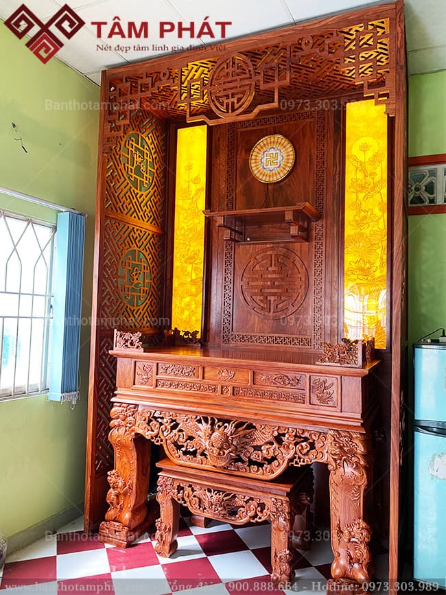 Mẫu sập thờ cho không gian thờ tự vừa và nhỏ ST-1058